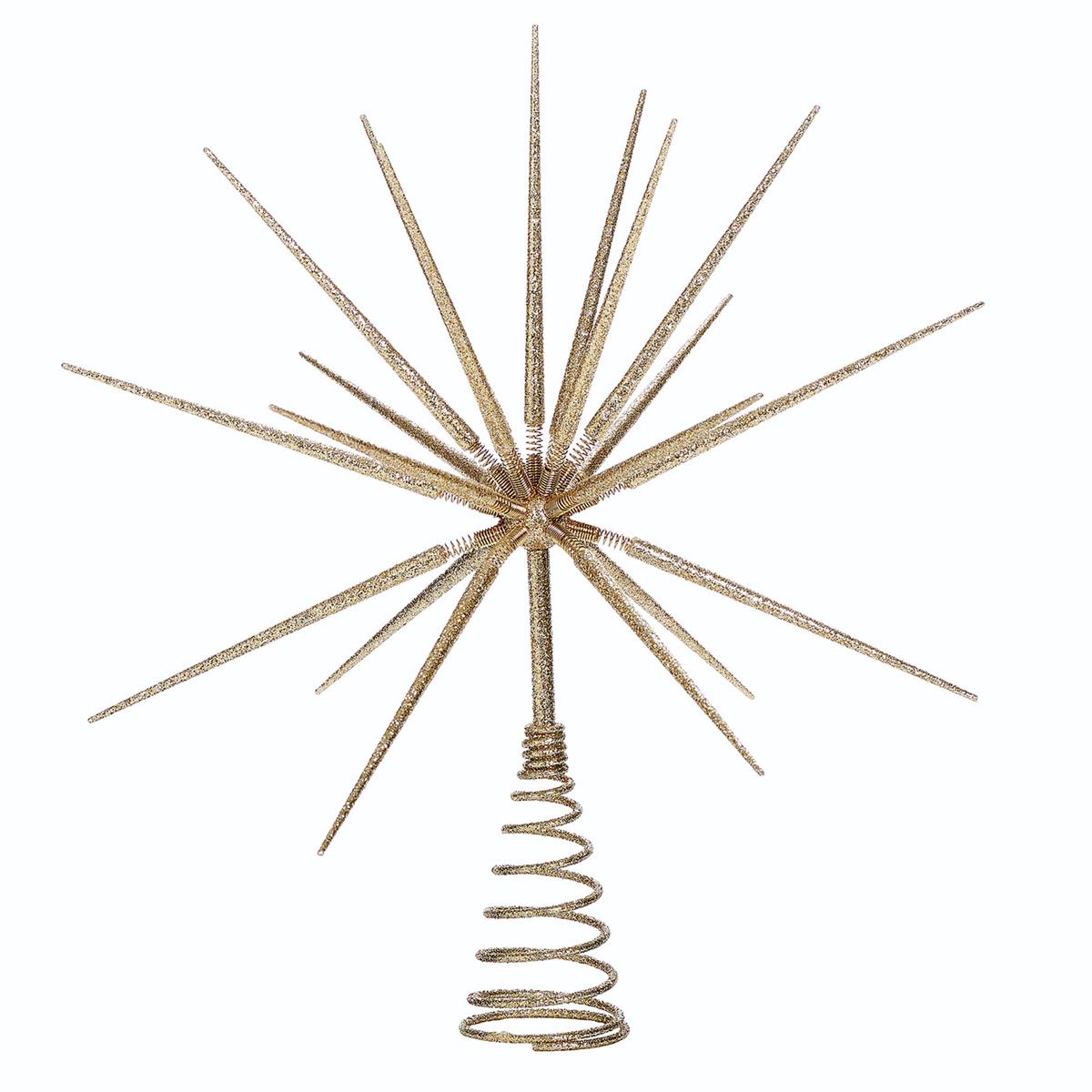 Gold Burst Treetopper with Spikes on Spring