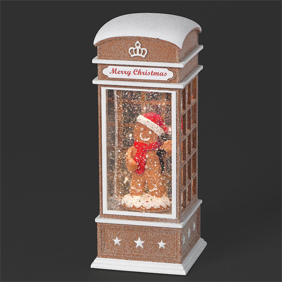 Confetti Lites Lighted Swirl Santa Claus Phone Booth