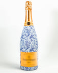 Beau Bottles Grandmillenial Blue Floral - Champagne Collection