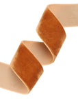 1" Reversible Classic Velvet Ribbon | Cognac | 10 Yard Roll