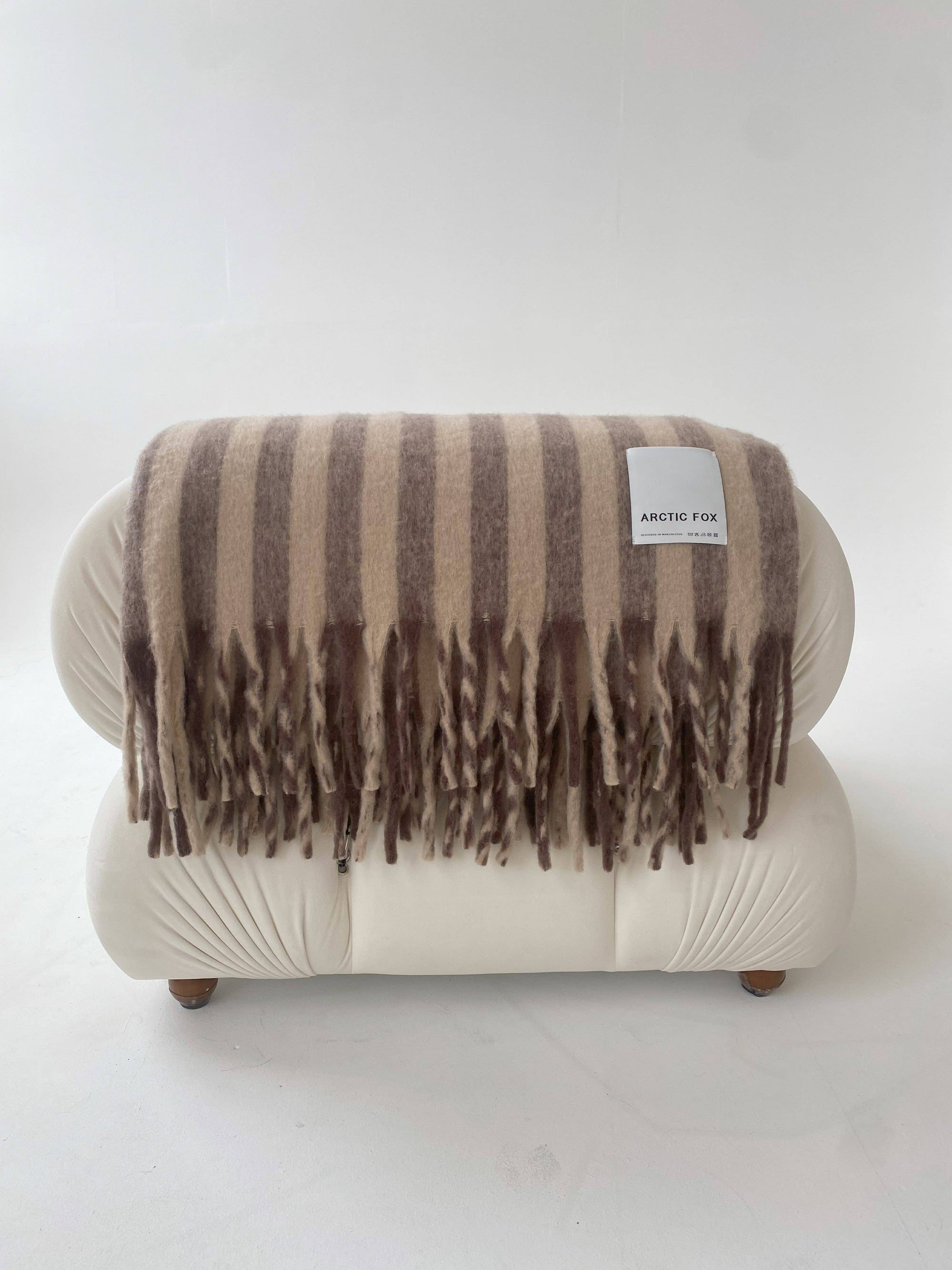 The Wool Stripe Throw - Umber/Brown