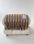 The Wool Stripe Throw - Umber/Brown