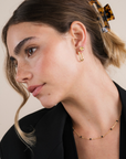 Gold Hoop - Large Rectangle - Earrings