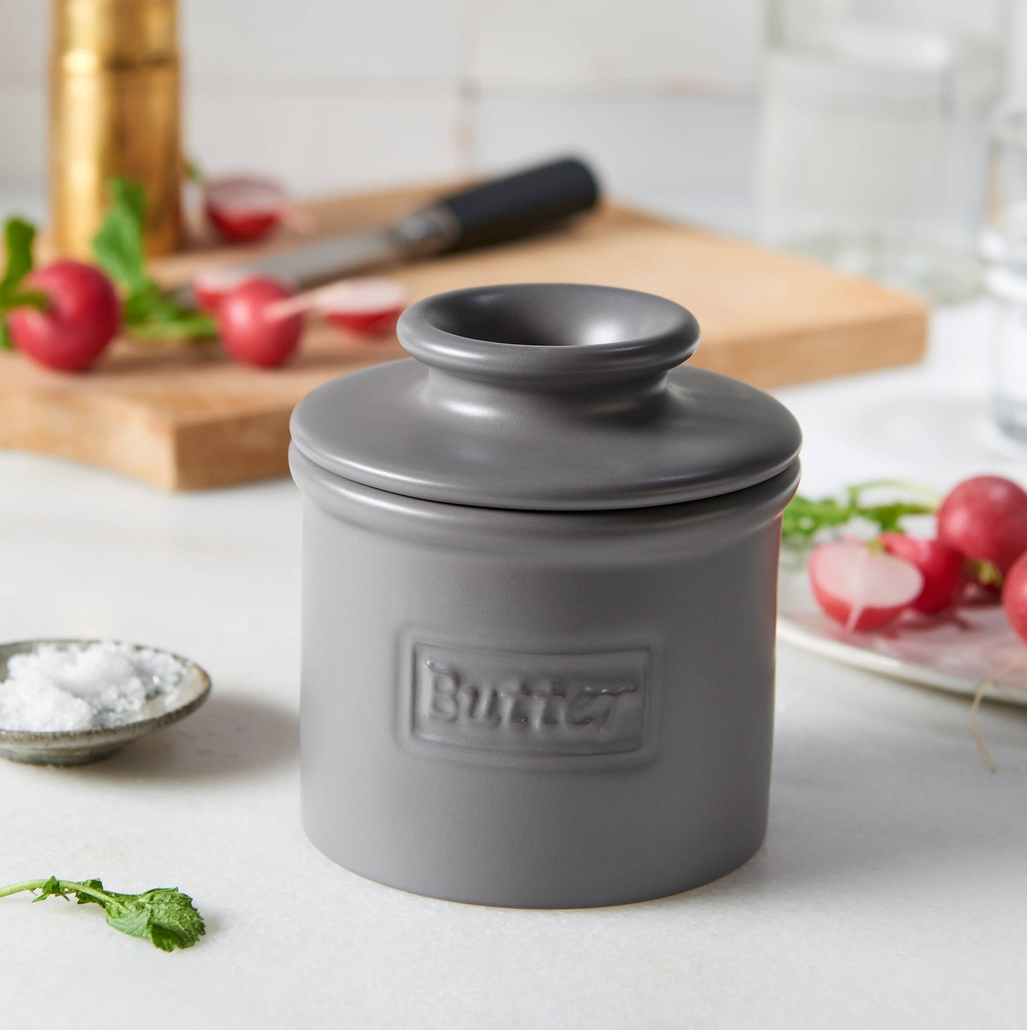 The Original Butter Bell® Crock - Cafe Matte Gray