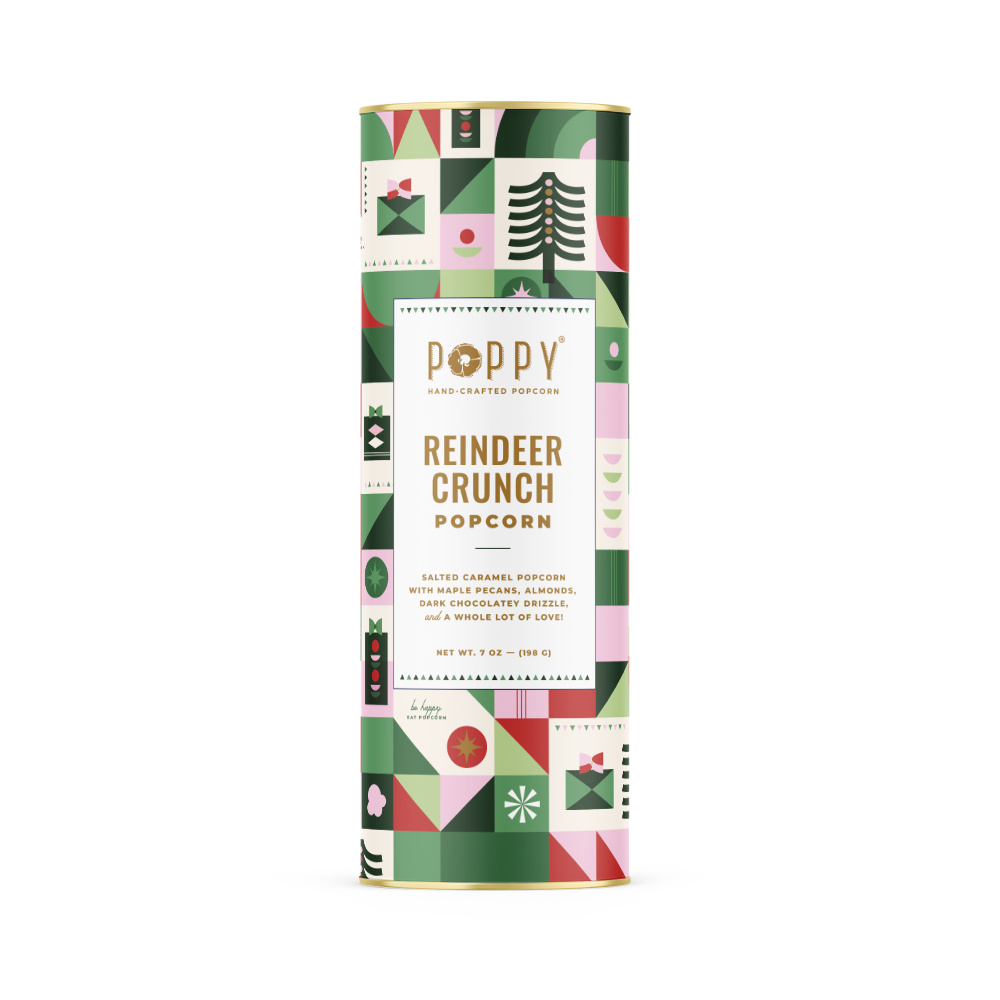Reindeer Crunch Cylinder Holiday Popcorn