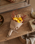 Mini Harvest Wheat and Sundrenched Strawflower Bouquet