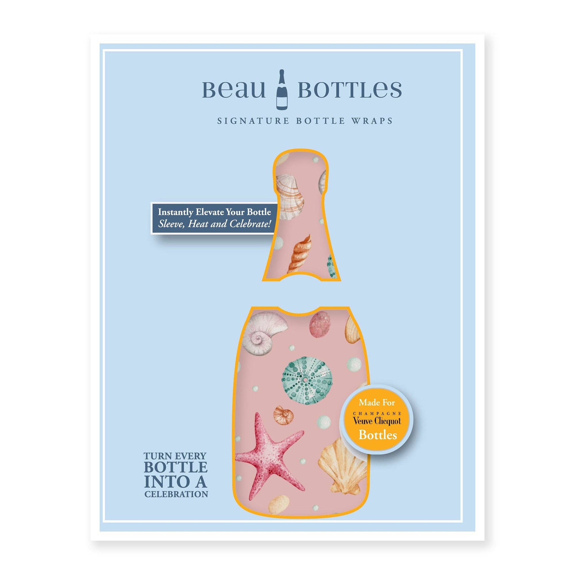 Beau Bottles Pink Seashells - Champagne Collection