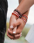 "Game Day" Red/White/Black Hair Bracelets