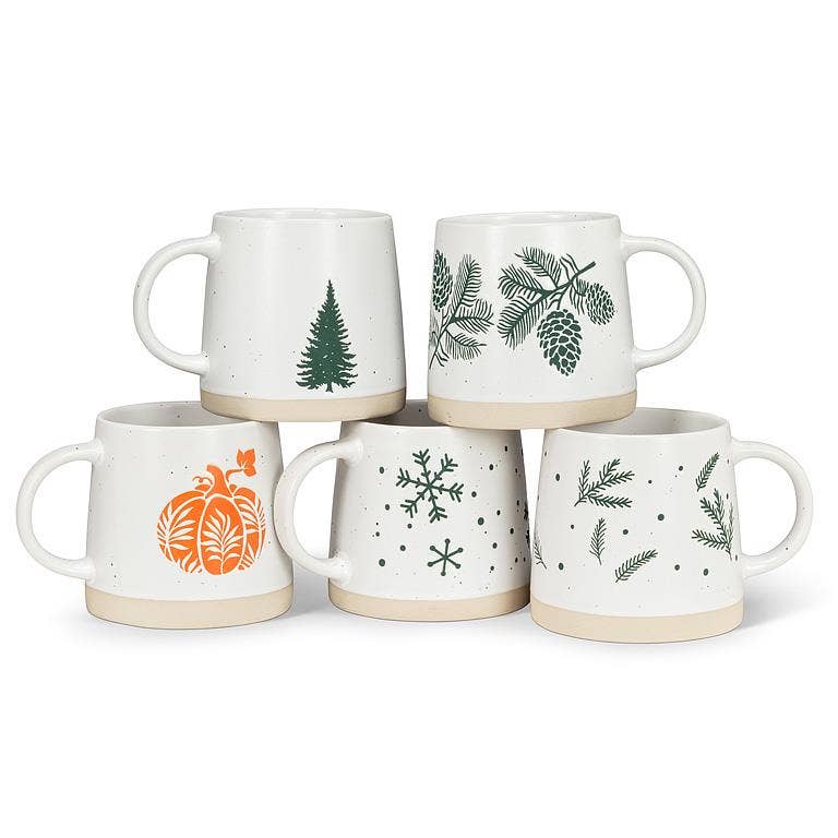 Wide Base Mug with Pumpkin