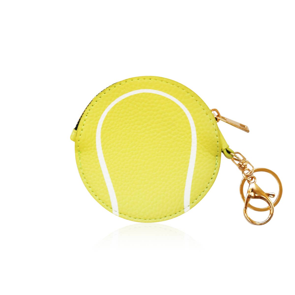 Tennis Ball Keychain Bag Charm Sports Coin Purse Pouch