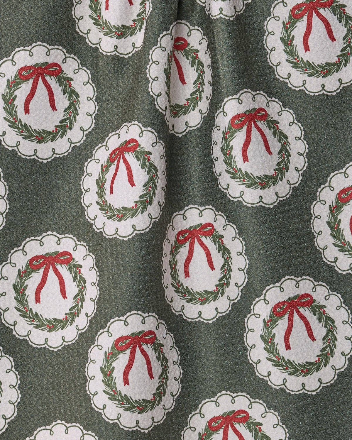 Merry Wreaths - Geometry Kitchen Tea Towel - Holiday 2026