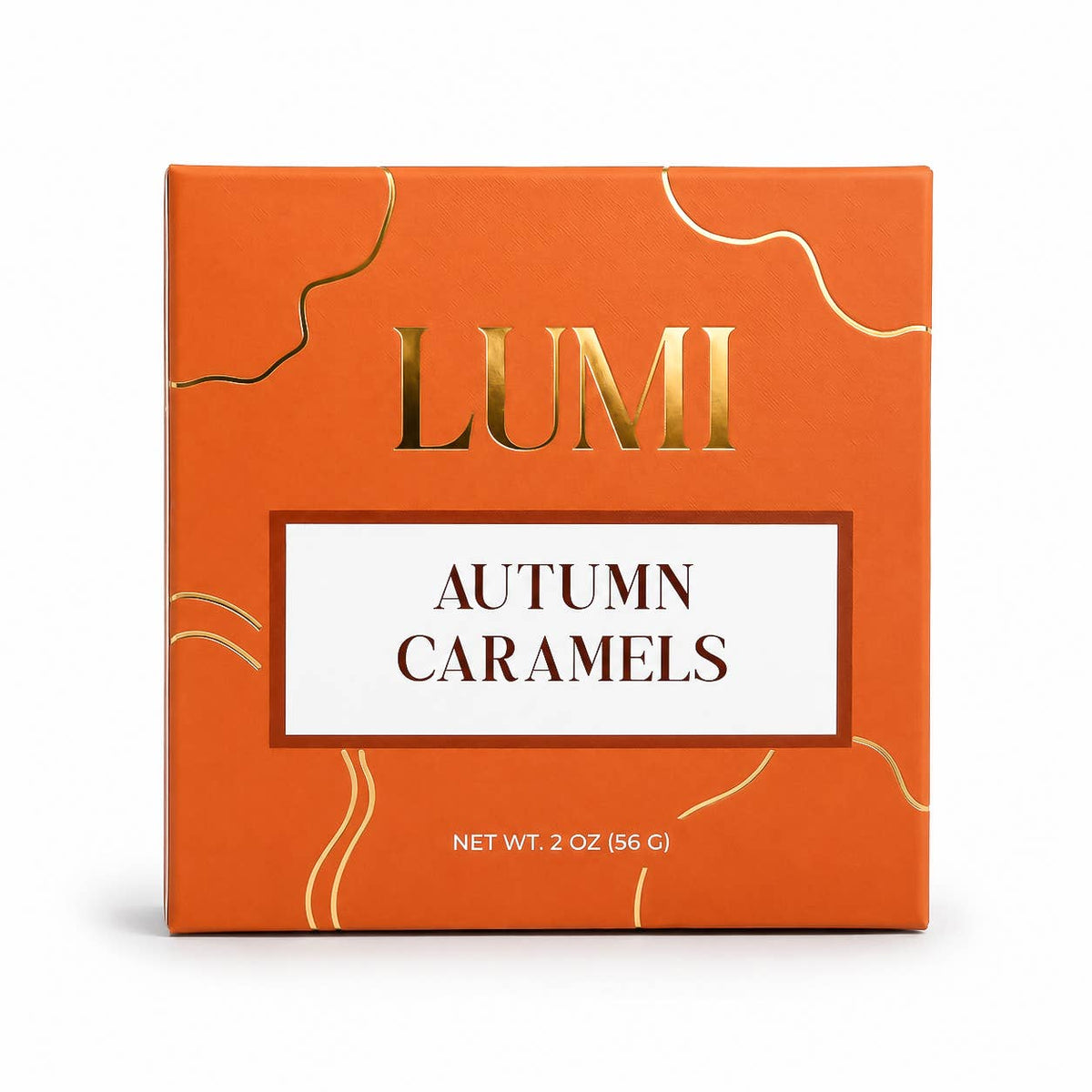Autumn Vanilla Sea salt Caramels – Orange Box, 2 oz