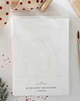 Gingerbread paintable watercolor notecard set