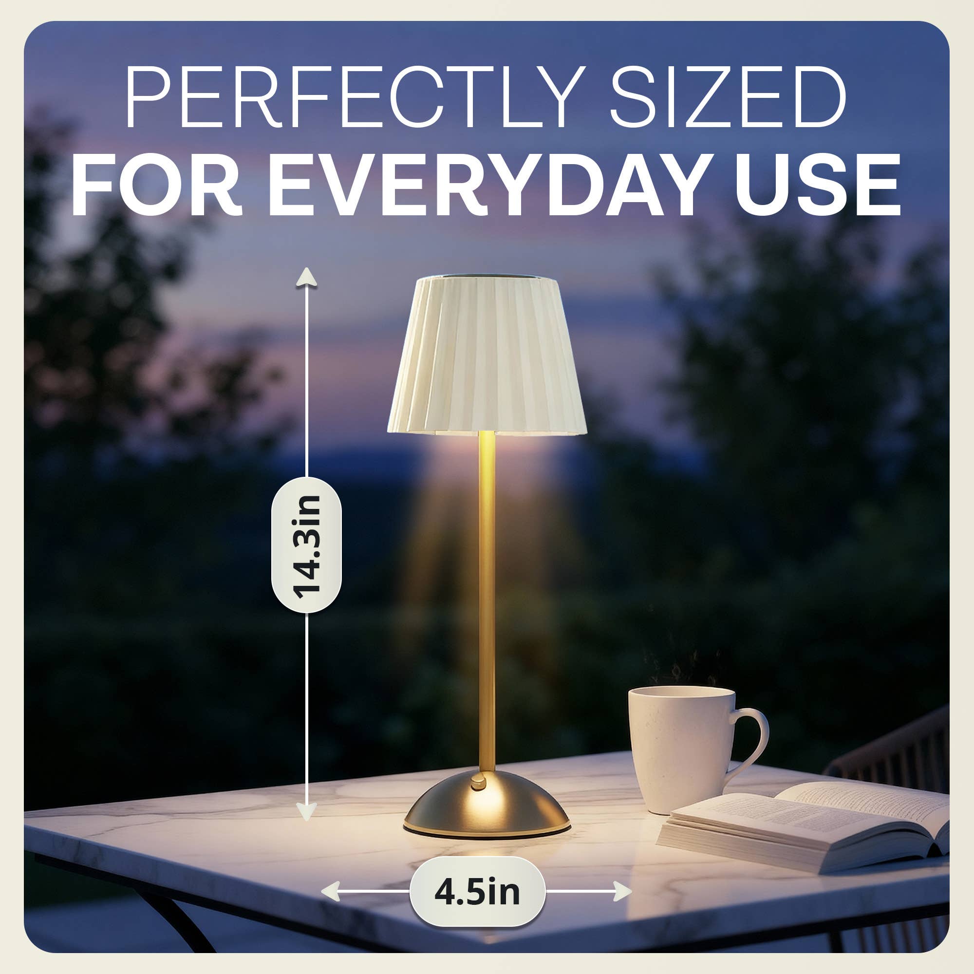 Bell + Howell Rechargeable Solar Touch Control LED T. Lamp