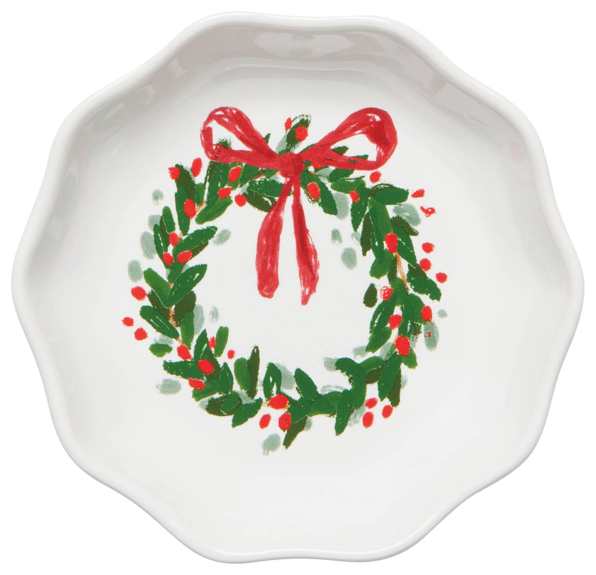 Wreaths Shaped Christmas Pinch Bowl