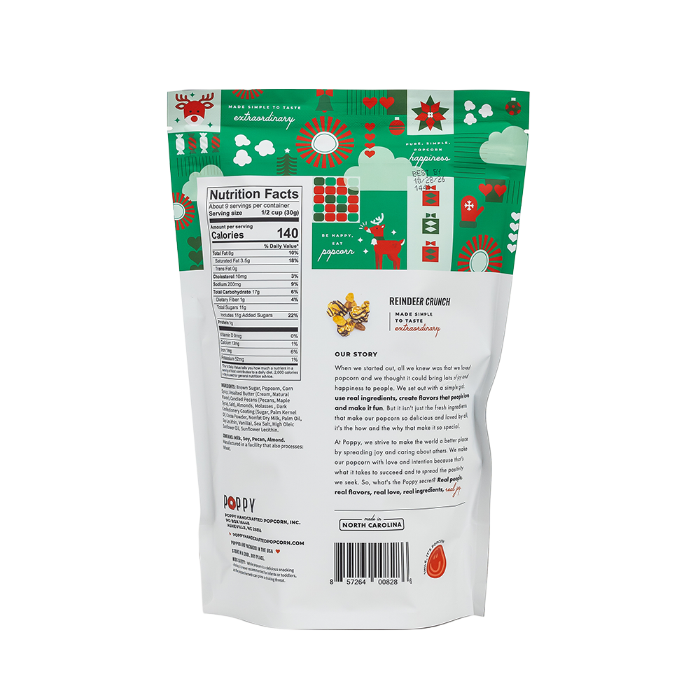 Reindeer Crunch Popcorn – 5 Cups | Holiday Chocolate &amp; Caramel Treat