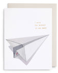 Paper Airplane Love and Friendship Greeting Card