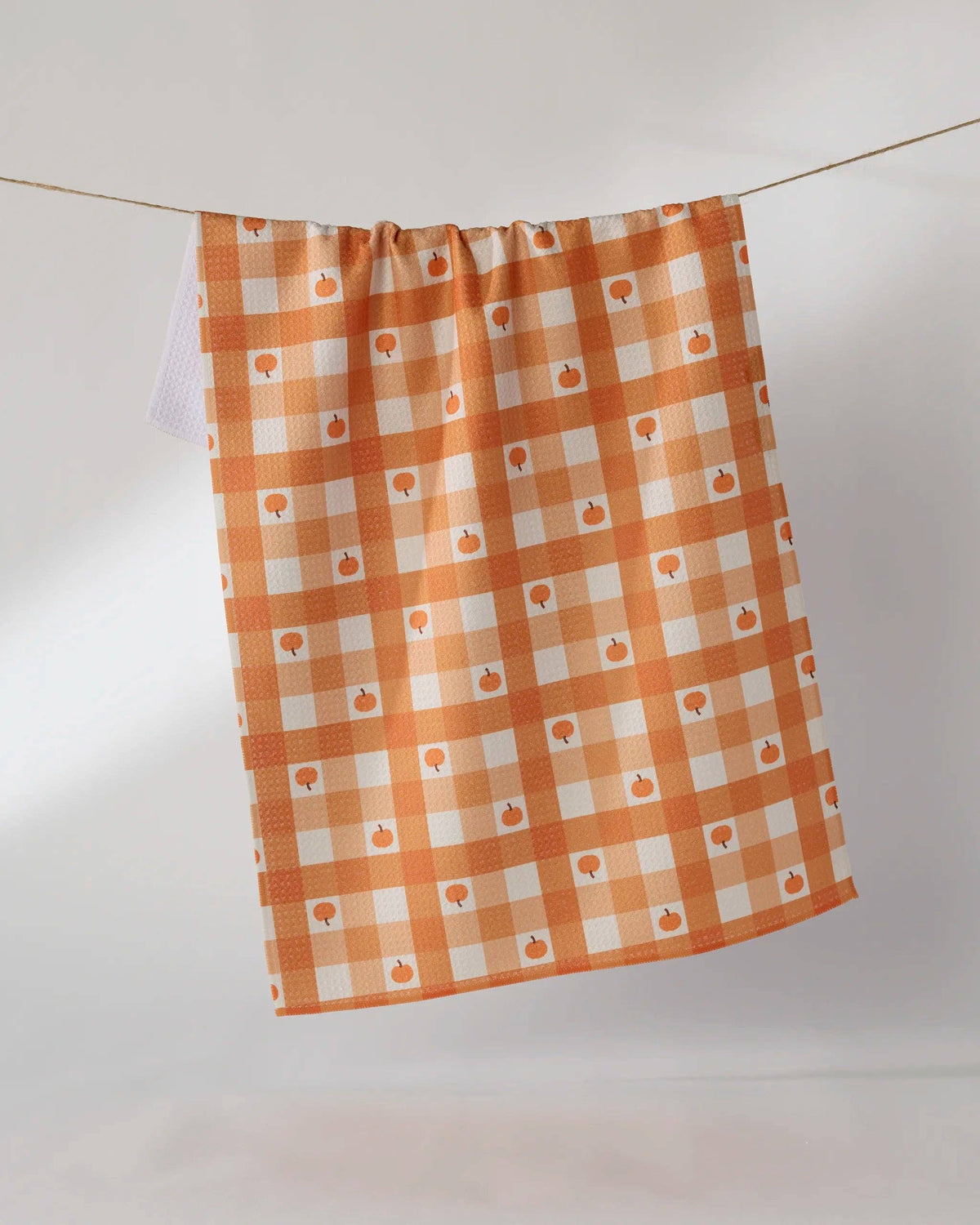 Pumpkin Check - Geometry Kitchen Tea Towel
