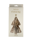 Gold Tinsel Christmas Tree Decoration | Vintage Holiday Sparkle