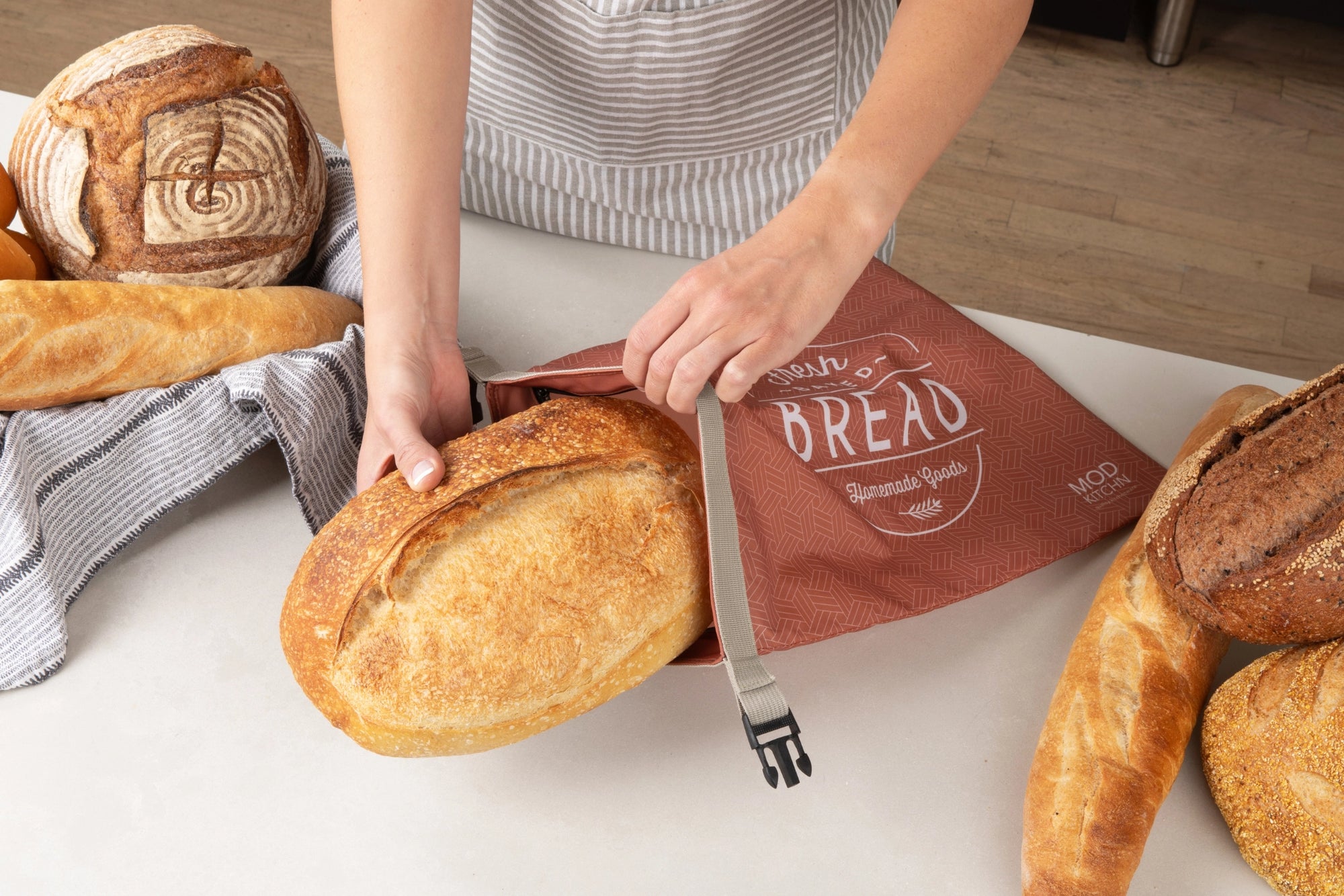 Reusable Bread Bags – Eco-Friendly Food Storage with Waterproof Liner