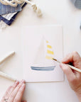 Seaside paintable watercolor notecard set