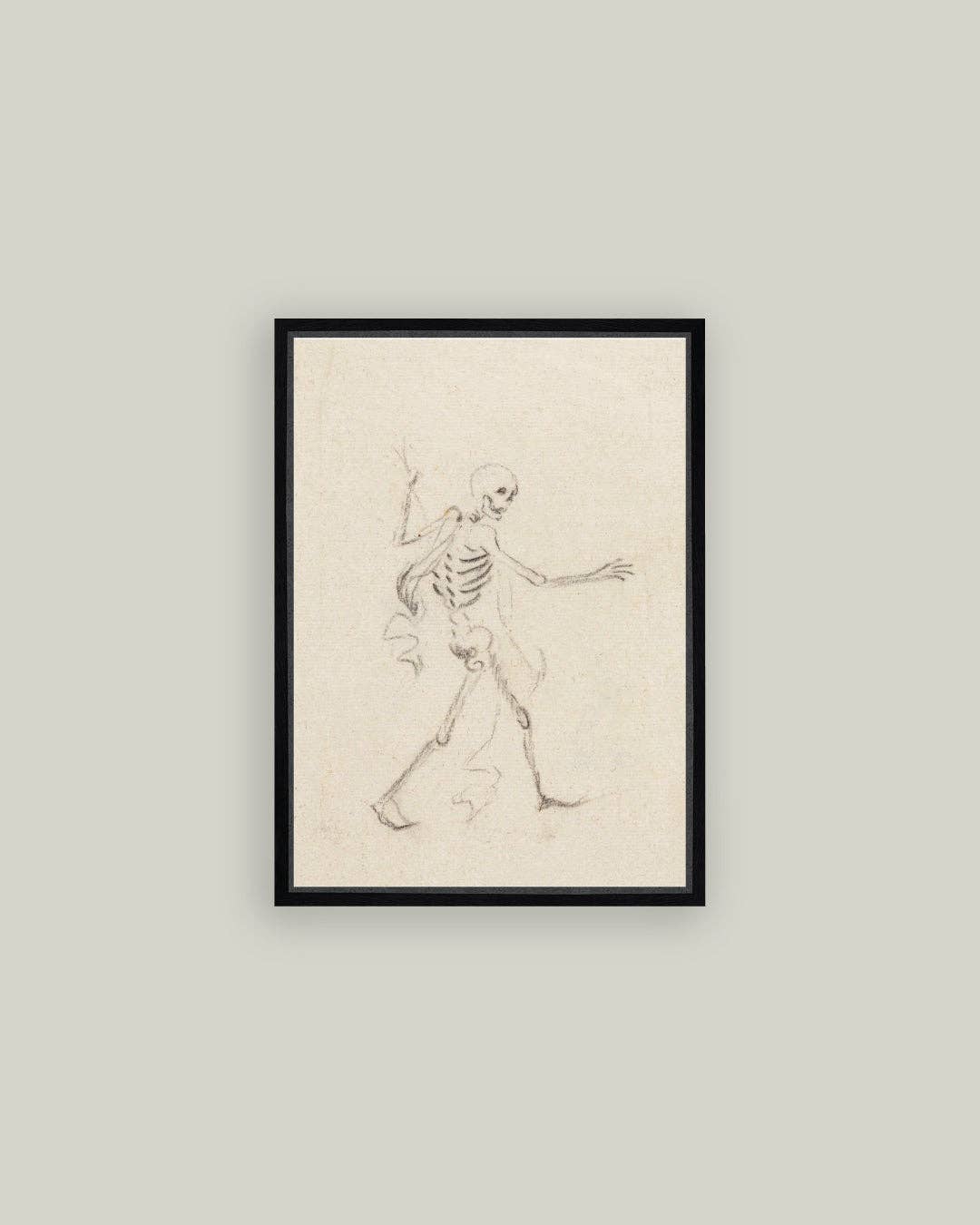 Walking in a Dead Man's Bones Framed Antique Art