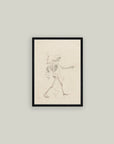 Walking in a Dead Man's Bones Framed Antique Art