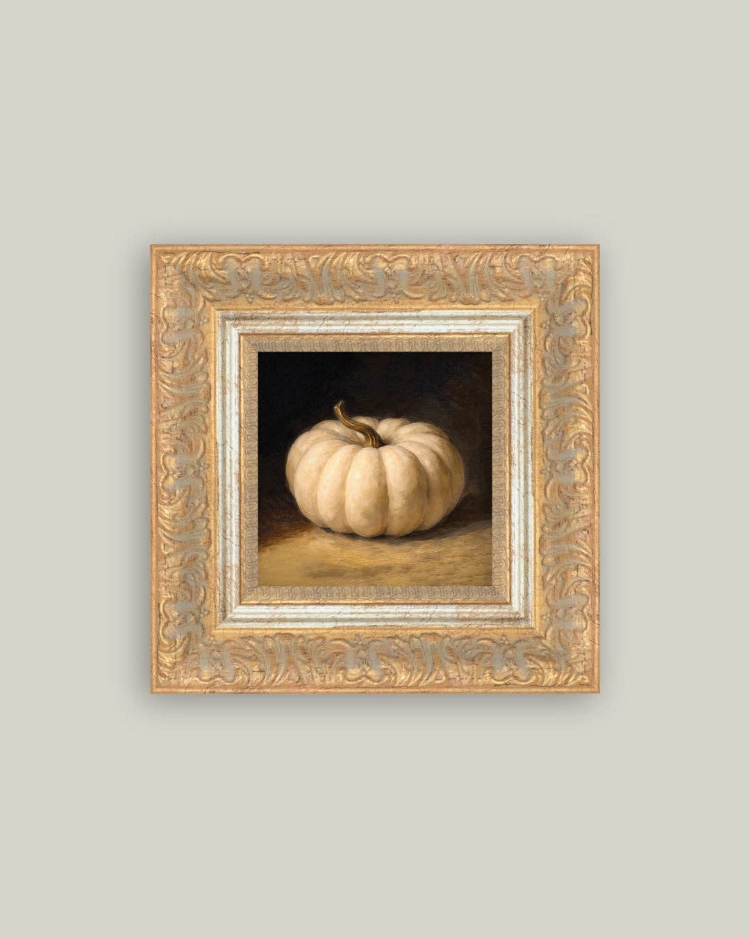 White Pumpkin Framed Art Print