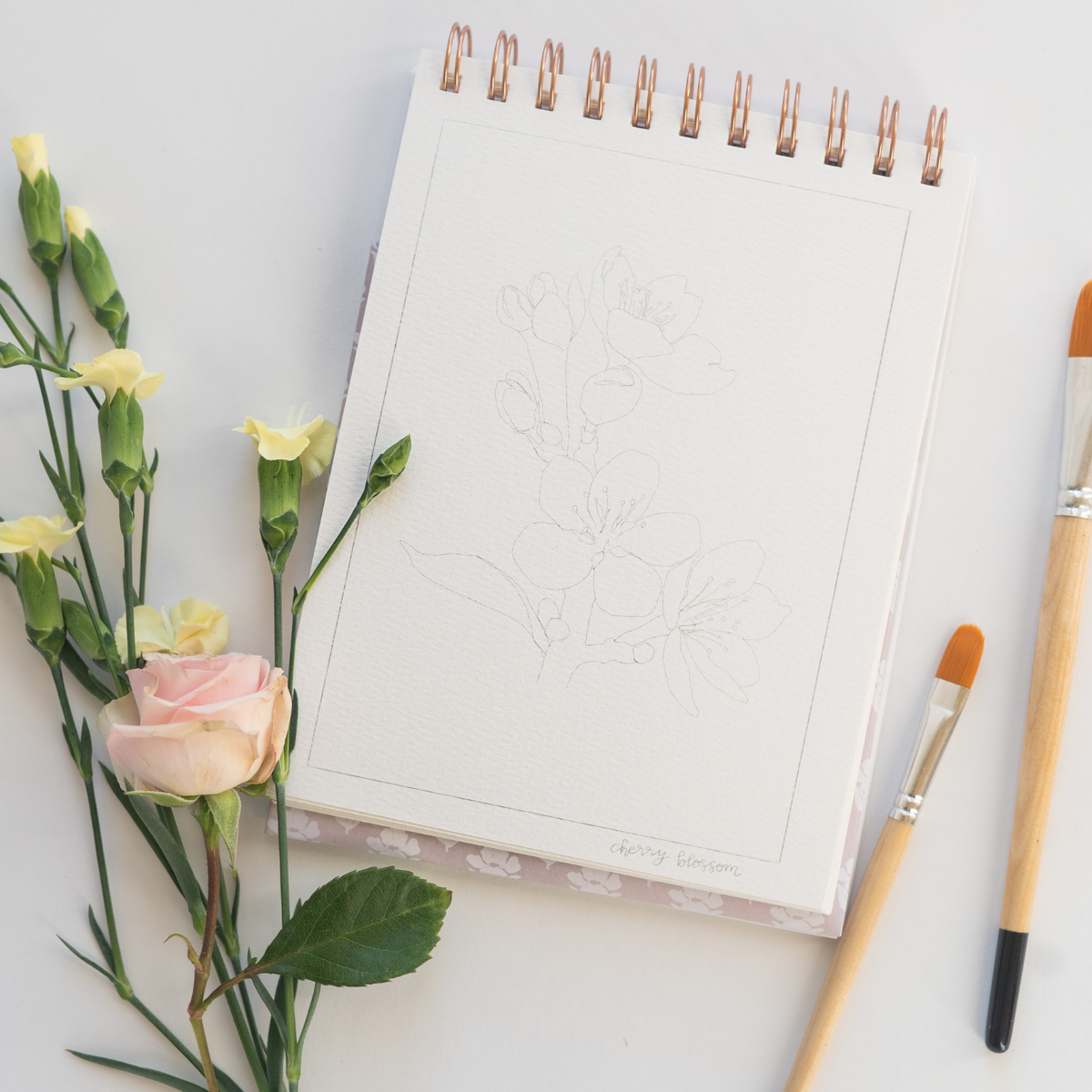 Flowers watercolor workbook