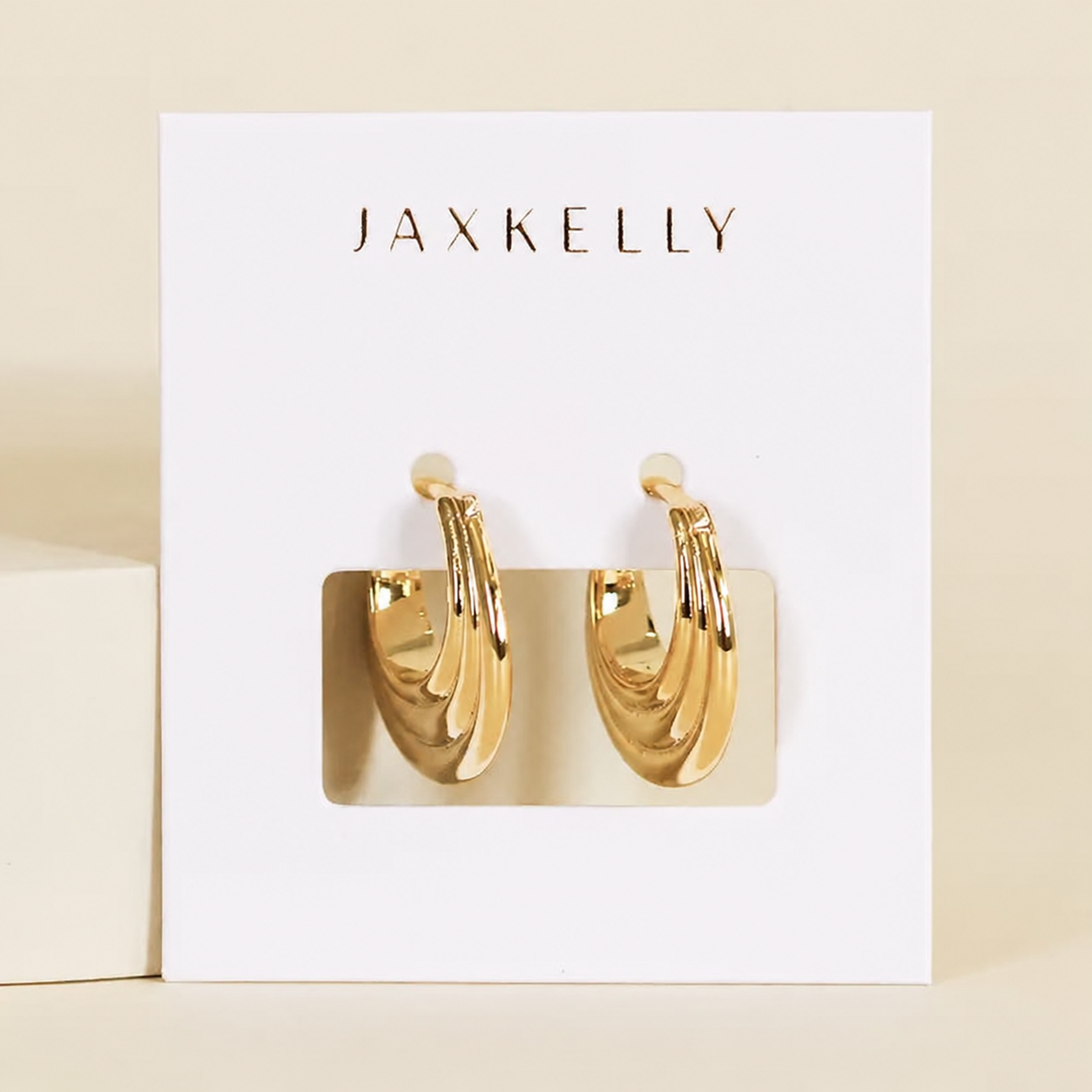 Gold Hoop - Triple Arch - Earrings