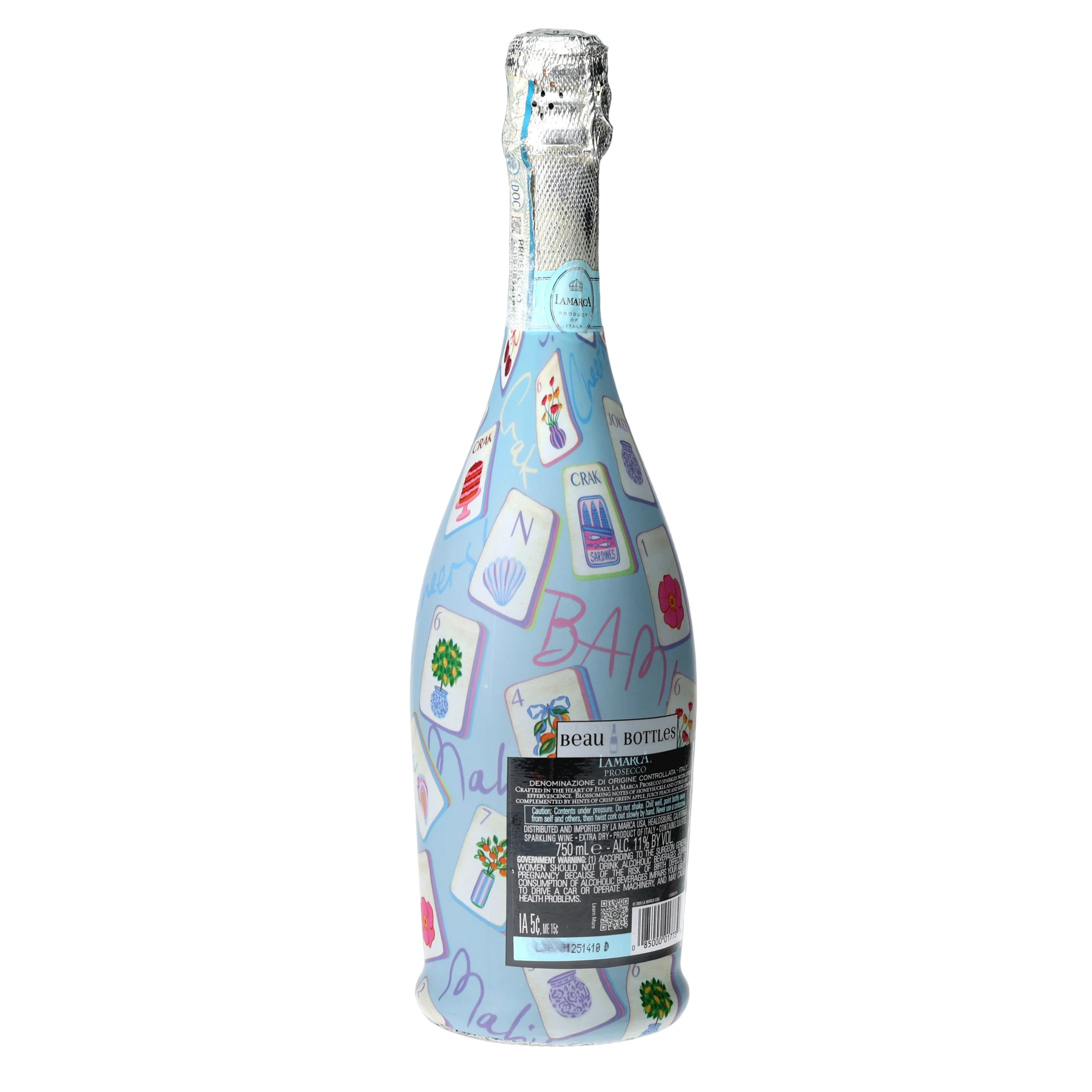 Beau Bottles Pastel Blue Mahjong - Prosecco Collection