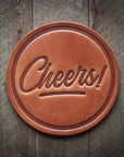 Cheers! Leather Coaster