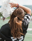 "Game Day" Red/White/Black Hair Bracelets