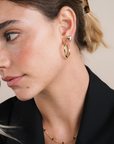 Puffed Gold Heart Earrings