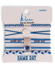 "Game Day" Blue/White Hair Tie Bracelet