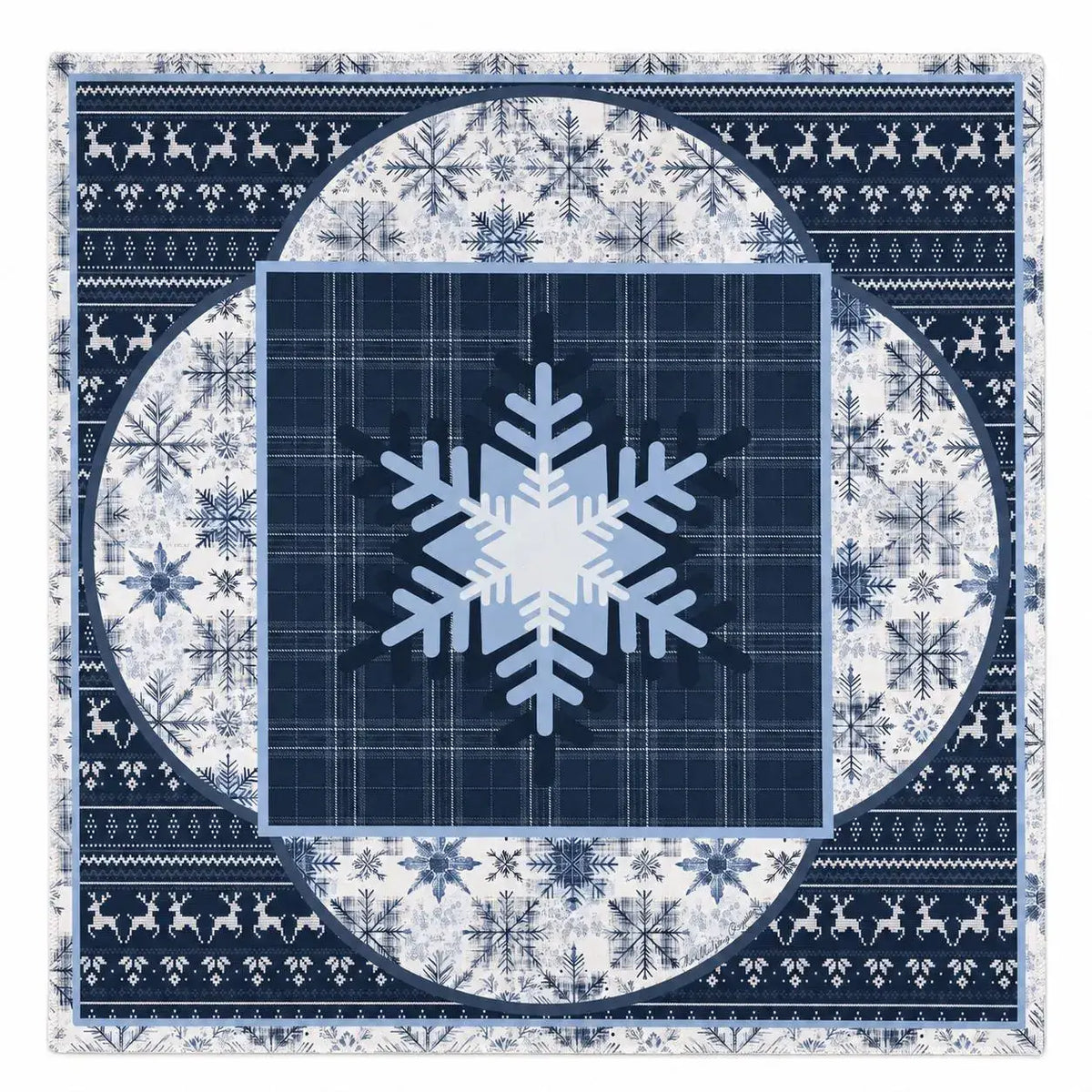 Snowflake Lodge 33"x33" Premium Mahjong Mat