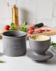 The Original Butter Bell® Crock - Cafe Matte Gray