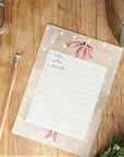Pink bow checklist notepad