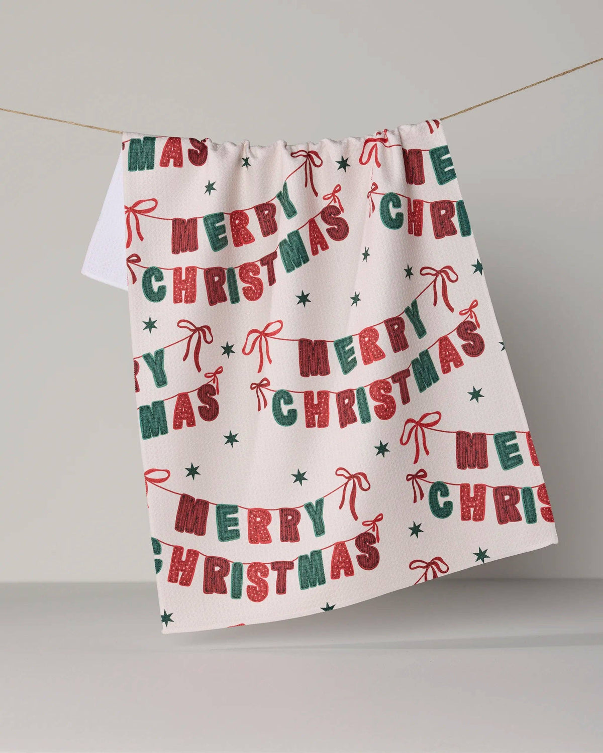Christmas Banner - Geometry Kitchen Tea Towel - Holiday 2026