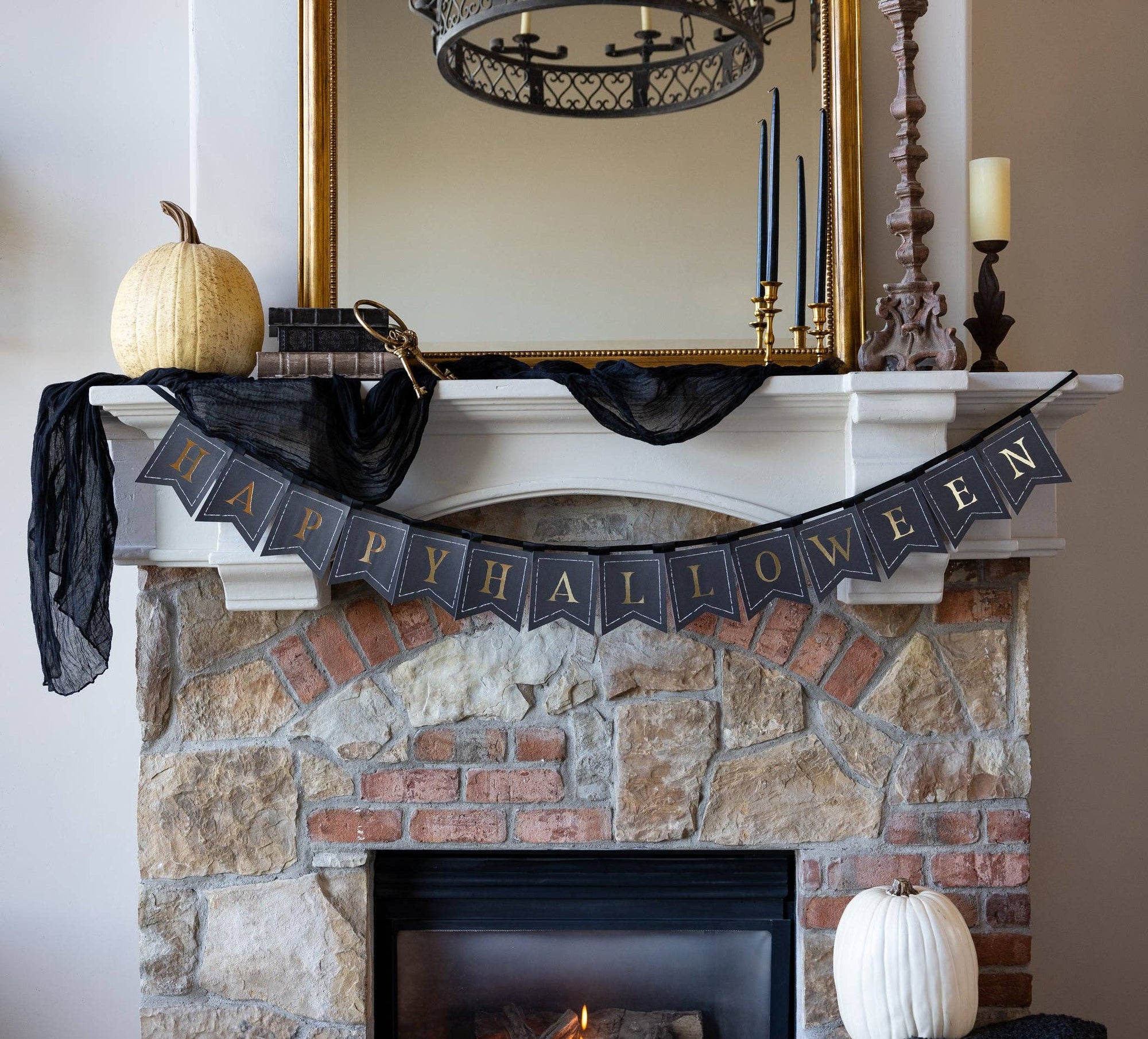 Happy Halloween Birthday Banner | Double-Sided Party Decor