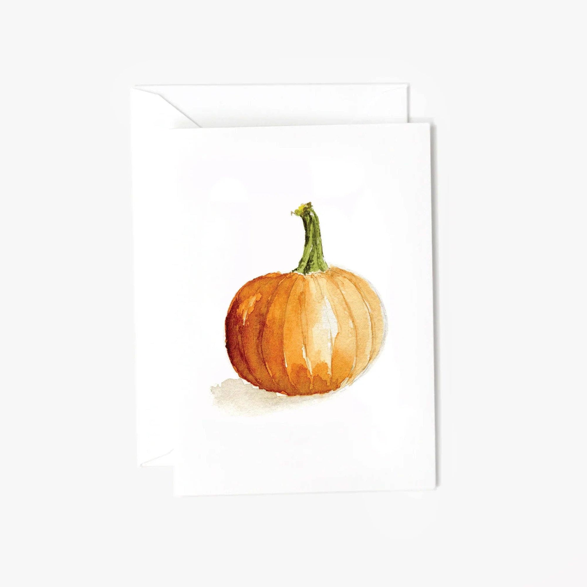 Orange pumpkin autumn mini enclosure notecard