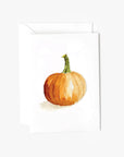Orange pumpkin autumn mini enclosure notecard