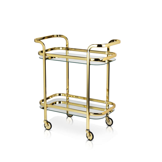 Gold-Plated Bar Cart
