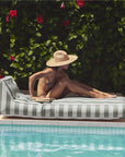 Luxe Lie-On Lounger - Seagrass Stripe