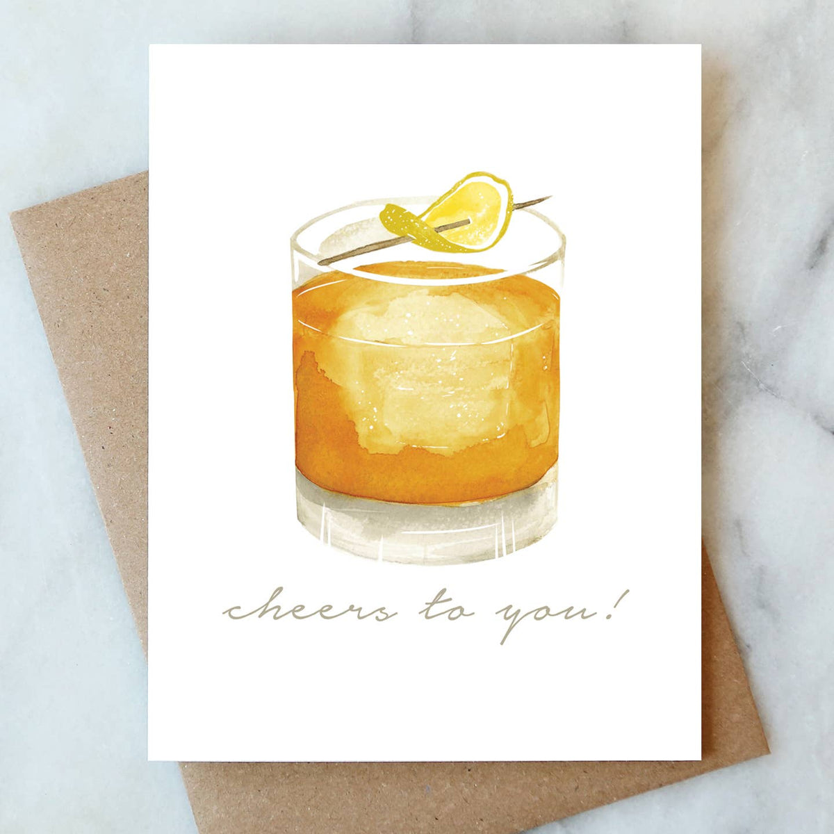 Whiskey Cheers Greeting Card | Birthday &amp; Congrats Card