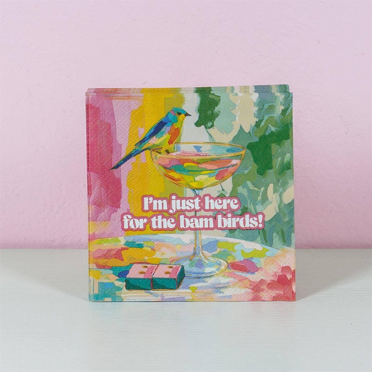 Mahjong Bam Birds Paper Beverage Napkins