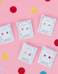 Cherry Enamel Flat Back Kids Earrings