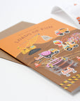 Sticker Scene Card - Construction  Birthday