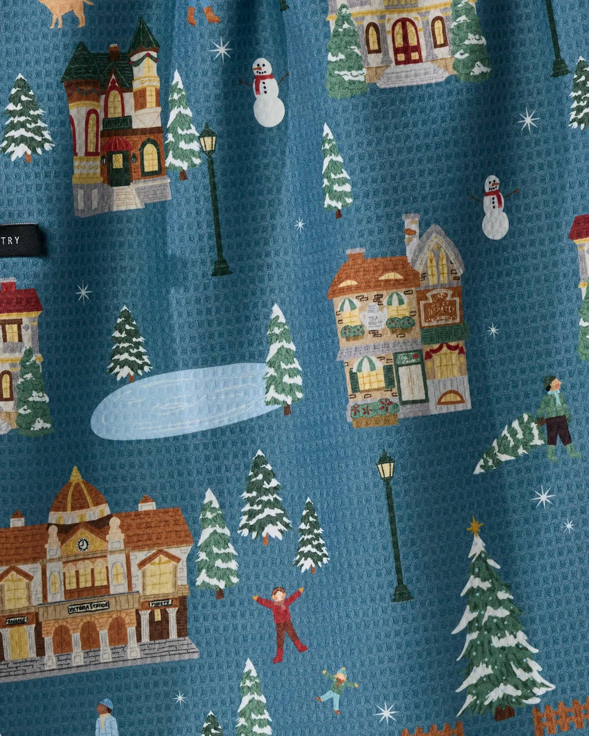 Holiday Nostalgia - Geometry LUXE Double-Sided Kitchen Tea Towel - Holiday 2026