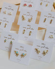 Sun Ray - White Opal - Gold Earrings